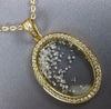 ESTATE LARGE 1.06CT DIAMOND 18KT YELLOW GOLD 3D OVAL FLOATING PENDANT