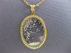 ESTATE LARGE 1.06CT DIAMOND 18KT YELLOW GOLD 3D OVAL FLOATING PENDANT