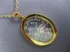 ESTATE LARGE 1.06CT DIAMOND 18KT YELLOW GOLD 3D OVAL FLOATING PENDANT