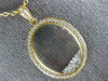 ESTATE LARGE 1.06CT DIAMOND 18KT YELLOW GOLD 3D OVAL FLOATING PENDANT