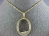 ESTATE LARGE 1.06CT DIAMOND 18KT YELLOW GOLD 3D OVAL FLOATING PENDANT