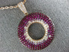 LARGE 3.51CT DIAMOND & AAA RUBY 18KT ROSE GOLD MULTI ROW CIRCLE OF LIFE PENDANT
