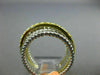 ESTATE WIDE .96CT FANCY YELLOW DIAMOND 18KT 2 TONE GOLD WEDDING ANNIVERSARY RING