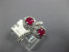 LARGE 1.02CT DIAMOND & AAA RUBY 14KT WHITE GOLD ROUND CRISS CROSS HALO FUN RING