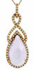 ESTATE 3.18CT DIAMOND & AAA AMETHYST 14KT ROSE GOLD PEAR SHAPE INFINITY PENDANT