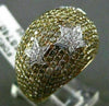 ESTATE EXTRA LARGE 4.06CT FANCY DIAMOND 18KT 2 TONE GOLD SHOOTING STAR LOVE RING