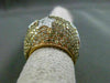 ESTATE EXTRA LARGE 4.06CT FANCY DIAMOND 18KT 2 TONE GOLD SHOOTING STAR LOVE RING