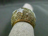 ESTATE EXTRA LARGE 4.06CT FANCY DIAMOND 18KT 2 TONE GOLD SHOOTING STAR LOVE RING