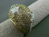 ESTATE EXTRA LARGE 4.06CT FANCY DIAMOND 18KT 2 TONE GOLD SHOOTING STAR LOVE RING