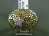 ESTATE EXTRA LARGE 4.06CT FANCY DIAMOND 18KT 2 TONE GOLD SHOOTING STAR LOVE RING