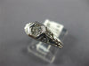 ANTIQUE DIAMOND 14KT WHITE GOLD SOLITAIRE FILIGREE ROUND HEXAGON ENGAGEMENT RING