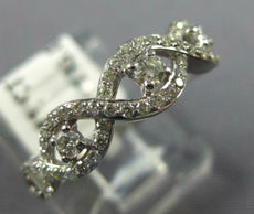 .41CT DIAMOND 14KT WHITE GOLD 3D INFINITY SEMI ETERNITY WEDDING ANNIVERSARY RING