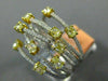 LARGE 1.77CT WHITE & FANCY YELLOW DIAMOND 18KT 2 TONE GOLD 3D ANNIVERSARY RING