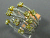 LARGE 1.77CT WHITE & FANCY YELLOW DIAMOND 18KT 2 TONE GOLD 3D ANNIVERSARY RING