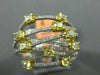 LARGE 1.77CT WHITE & FANCY YELLOW DIAMOND 18KT 2 TONE GOLD 3D ANNIVERSARY RING