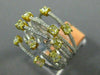 LARGE 1.77CT WHITE & FANCY YELLOW DIAMOND 18KT 2 TONE GOLD 3D ANNIVERSARY RING