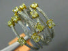 LARGE 1.77CT WHITE & FANCY YELLOW DIAMOND 18KT 2 TONE GOLD 3D ANNIVERSARY RING