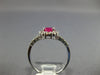 WIDE 1.37CT DIAMOND & AAA RUBY 14KT WHITE GOLD OVAL & ROUND HALO ENGAGEMENT RING