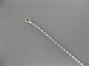 ESTATE LONG 14KT WHITE GOLD DIAMOND CUT FANCY BEAD WRIST / ANKLE BRACELET #24702