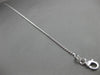 ESTATE LONG 14KT WHITE GOLD DIAMOND CUT FANCY BEAD WRIST / ANKLE BRACELET #24702