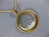 ESTATE LARGE 1.06CT DIAMOND 18KT YELLOW GOLD 3D CIRCLE OF LIFE FLOATING PENDANT