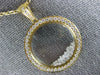 ESTATE LARGE 1.06CT DIAMOND 18KT YELLOW GOLD 3D CIRCLE OF LIFE FLOATING PENDANT