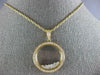 ESTATE LARGE 1.06CT DIAMOND 18KT YELLOW GOLD 3D CIRCLE OF LIFE FLOATING PENDANT