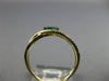 ESTATE .40CT DIAMOND & AAA EMERALD 14K YELLOW GOLD 3D ROUND & OVAL INFINITY RING