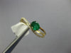 ESTATE .40CT DIAMOND & AAA EMERALD 14K YELLOW GOLD 3D ROUND & OVAL INFINITY RING