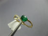 ESTATE .40CT DIAMOND & AAA EMERALD 14K YELLOW GOLD 3D ROUND & OVAL INFINITY RING