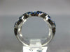 ESTATE LARGE 1.13CT DIAMOND & AAA SAPPHIRE 18KT WHITE GOLD MULTI LINK LOVE RING