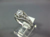 GIA LARGE 1.34CT DIAMOND 14K WHITE GOLD ROUND & BAGUETTE CLASSIC ENGAGEMENT RING