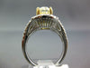 LARGE 3.70CT WHITE & FANCY YELLOW DIAMOND 14KT 2 TONE GOLD OVAL ENGAGEMENT RING