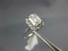 GIA LARGE 1.09CT DIAMOND 14K WHITE GOLD EMERALD CUT & ROUND HALO ENGAGEMENT RING