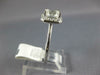 GIA LARGE 1.09CT DIAMOND 14K WHITE GOLD EMERALD CUT & ROUND HALO ENGAGEMENT RING