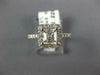 GIA LARGE 1.21CT DIAMOND 14KT WHITE GOLD ASSCHER & ROUND SQUARE ENGAGEMENT RING