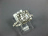 GIA LARGE 1.21CT DIAMOND 14KT WHITE GOLD ASSCHER & ROUND SQUARE ENGAGEMENT RING