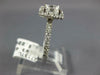 GIA LARGE 1.21CT DIAMOND 14KT WHITE GOLD ASSCHER & ROUND SQUARE ENGAGEMENT RING