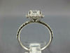 GIA LARGE 1.21CT DIAMOND 14KT WHITE GOLD ASSCHER & ROUND SQUARE ENGAGEMENT RING