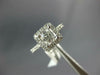 GIA LARGE 1.21CT DIAMOND 14KT WHITE GOLD ASSCHER & ROUND SQUARE ENGAGEMENT RING