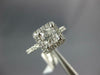 GIA LARGE 1.21CT DIAMOND 14KT WHITE GOLD ASSCHER & ROUND SQUARE ENGAGEMENT RING