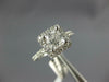 GIA LARGE 1.21CT DIAMOND 14KT WHITE GOLD ASSCHER & ROUND SQUARE ENGAGEMENT RING