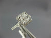 GIA LARGE 1.21CT DIAMOND 14KT WHITE GOLD ASSCHER & ROUND SQUARE ENGAGEMENT RING
