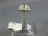 GIA LARGE 1.47CT DIAMOND 14KT WHITE GOLD 3D ASSCHER & ROUND HALO ENGAGEMENT RING