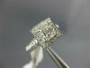 GIA LARGE 1.47CT DIAMOND 14KT WHITE GOLD 3D ASSCHER & ROUND HALO ENGAGEMENT RING