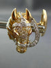 EXTRA LARGE 2.44CT DIAMOND & AAA RUBY 18KT ROSE GOLD HANDCRAFTED HORSE CUFFLINKS