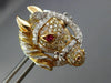 EXTRA LARGE 2.44CT DIAMOND & AAA RUBY 18KT ROSE GOLD HANDCRAFTED HORSE CUFFLINKS