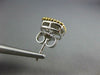ESTATE .36CT DIAMOND 14KT 2 TONE GOLD 3D SQUARE ROPE CLASSIC PAVE STUD EARRINGS