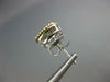 ESTATE .36CT DIAMOND 14KT 2 TONE GOLD 3D SQUARE ROPE CLASSIC PAVE STUD EARRINGS