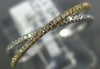 ESTATE .17CT DIAMOND 18K WHITE AND YELLOW GOLD 3D CRISS CROSS INFINITY LOVE RING